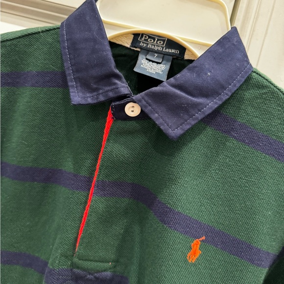 New Polo collared T-shirt green and blue. Size 7 new with out tags - Picture 4 of 4